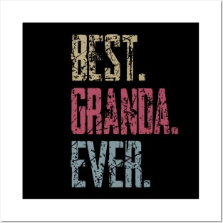 Vintage Best Granda Ever Retro Funny Quotes Happy Fathers Day Posters and Art